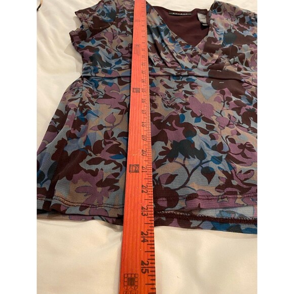 Axcess Womens Cap Sleeved Size Large Lined Blouse Spring Summer Top - Picture 9 of 9